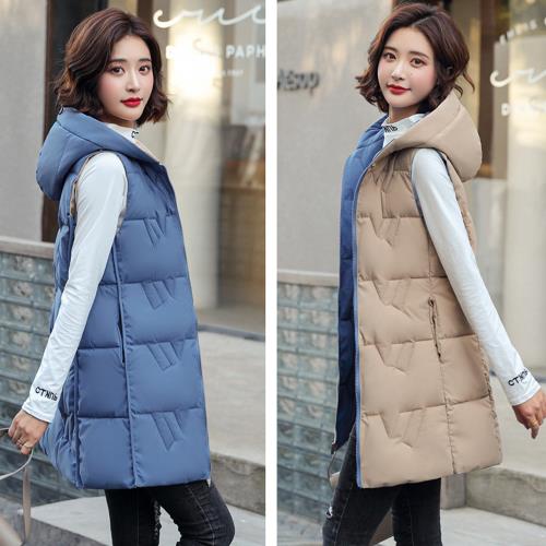 任-【10衣綾】韓版雙面穿中長版羽絨棉背心(百搭/透氣/舒適/5色/M-3XL/KDCQ-2162)