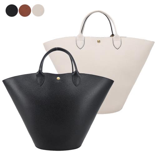 LONGCHAMP ÉPURE系列牛皮壓印手提包(特大/多色選)