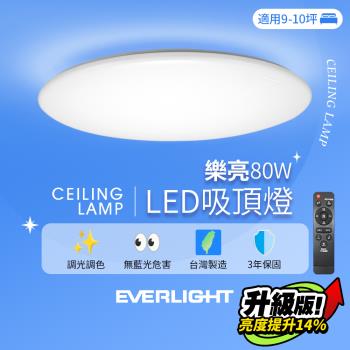 億光EVERLIGHT 9-10坪 80W 樂亮 遙控 LED 調光調色吸頂燈