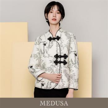 現貨【MEDUSA 曼度莎】中式盤釦刺繡棉襖外套（M-XL）｜女鋪棉外套 小禮服外套