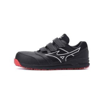 MIZUNO LS II BELT 三魔鬼氈塑鋼頭防護鞋 黑紅 F1GA213509 男鞋 鞋全家福