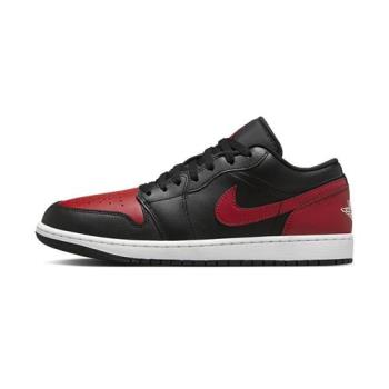 Nike Air Jordan 1 Low 男 黑紅 透氣 AJ1 運動 一代 喬丹 低筒 休閒鞋 553558-067