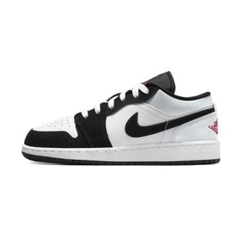 Nike Air Jordan 1 Low SE 大童 黑白銀 喬丹 AJ1 透氣 皮革 休閒鞋 HF3188-106