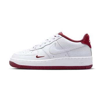 Nike Air Force 1 LV8 3 大童 白紅 AF1 小勾 刺繡 皮革 透氣 休閒鞋 HF0952-100