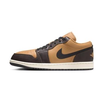 Nike Air Jordan 1 Low SE 男 咖啡黃 運動 AJ1 喬丹 低筒 休閒鞋 HQ3603-201