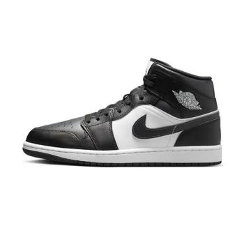 Nike Air Jordan 1 Mid 男 黑白 AJ1 透氣 中筒 一代 喬丹 運動 休閒鞋 DQ8426-010