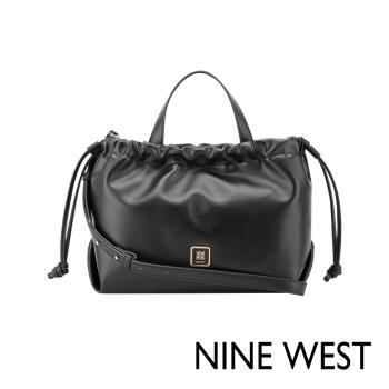 NINE WEST SUDNEY 軟質斜背束口手提兩用包-黑色(149005)