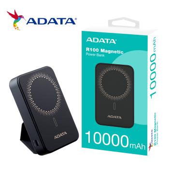 ADATA 威剛 R100 10000mAh 20W 無線磁吸快充 PD/QC快充行動電源