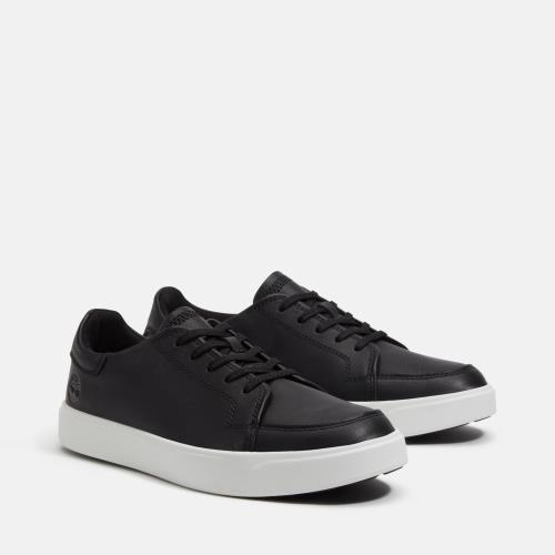 Timberland 男款黑色低筒皮革休閒鞋│A6BVJW02