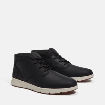 Timberland 男款黑色中筒休閒鞋│A6C7TW02