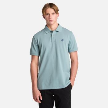 Timberland 男款灰藍色短袖POLO衫│A24H2758