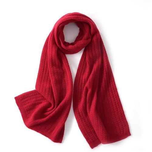 【米蘭精品】圍巾羊毛披肩-彈力壓花鎖邊圍巾男女配件4色74jr63