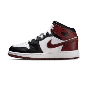 Nike Air Jordan 1 Mid SE 大童 白黑紅 AJ1 喬丹 中筒 運動 休閒鞋 HF3193-102