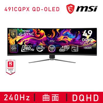 【MSI 微星】MPG 491CQPX QD-OLED 電競螢幕