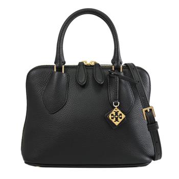 TORY BURCH 155619 Swing 全皮革雙拉鍊兩用包.黑色