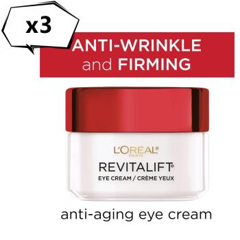 美國LOreal Paris 歐萊雅 Revitalift 抗皺緊緻眼霜 (14g/0.5oz)*3