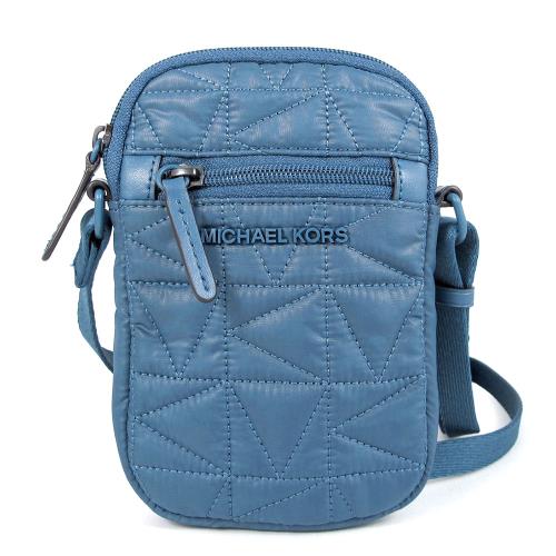 MICHAEL KORS WINNIE 防潑水尼龍手機斜背包(小/藍色)