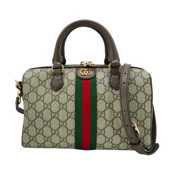 Gucci Ophidia Speedy 帆布手提/斜背波士頓包(772061-烏木)