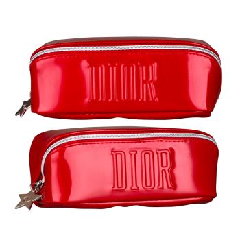  Dior 迪奧  紅色亮皮化妝包 (公司貨)