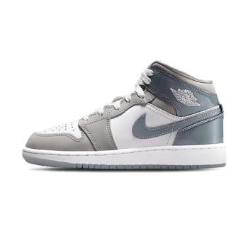 Nike Air Jordan 1 Mid SE 大童 灰白色 AJ1 休閒 喬丹 運動 休閒鞋 HF3193-100