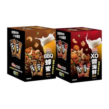 【萬歲牌】XO醬海鮮風味/蜂蜜BBQ風味堅果米果綜合果(35gx4包)