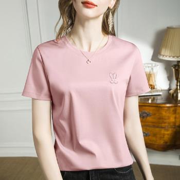 【LANNI 藍尼】★絲光棉兔兔素面T(女上衣/休閒/百搭/T恤)