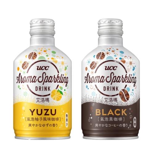 【UCC】 艾洛瑪氣泡咖啡290mlx24罐(黑咖啡/柚子風味)