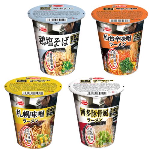 Aceccok逸品 杯麵系列 鹽味雞湯/札幌味噌/仙台辛味噌/博多豚骨風味 (12杯/組)