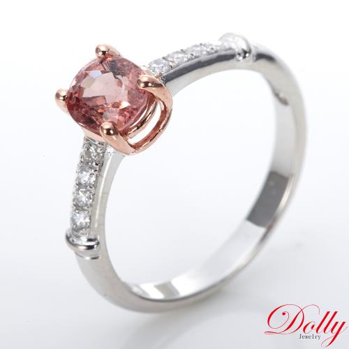 Dolly 無燒 蓮花尖晶石1克拉鑽石戒指-020