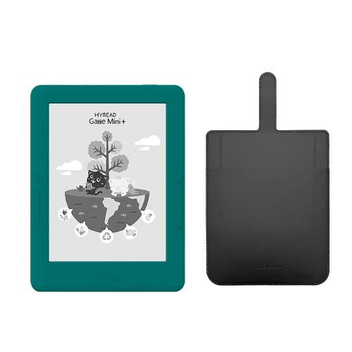 [收納袋優惠組] HyRead Gaze Mini+ 6吋電子紙閱讀器(石墨綠)+Gaze收納保護套(霧黑色)