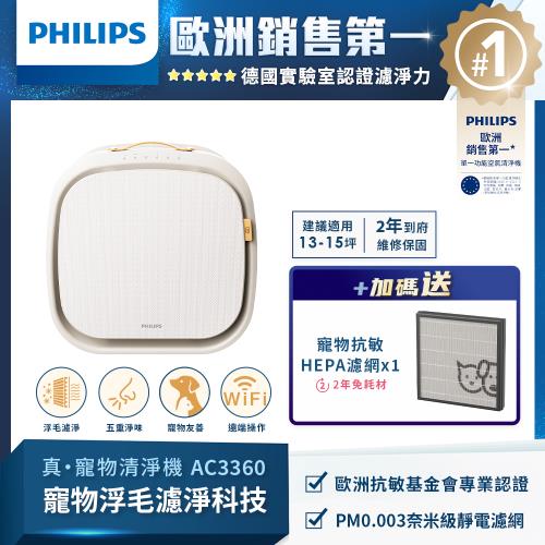 PHILIPS 飛利浦 毛小奈Lite 寵物空氣清淨機 (AC3360/80)