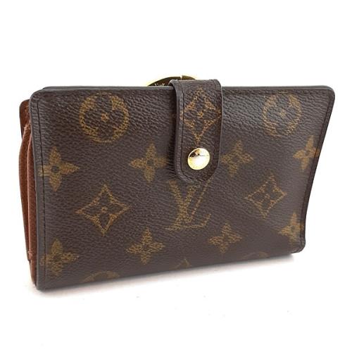 八成新展示品-LV  經典字紋10卡硬盒短夾