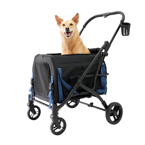 IBIYAYA依比呀呀  FS2550 嘟嘟號分離式提籃寵物推車-湯瑪士黑