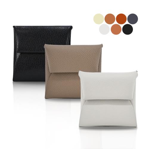 Hermes 愛馬仕 Bastia Epsom 牛皮/羊皮方形釦式零錢包(多色選)