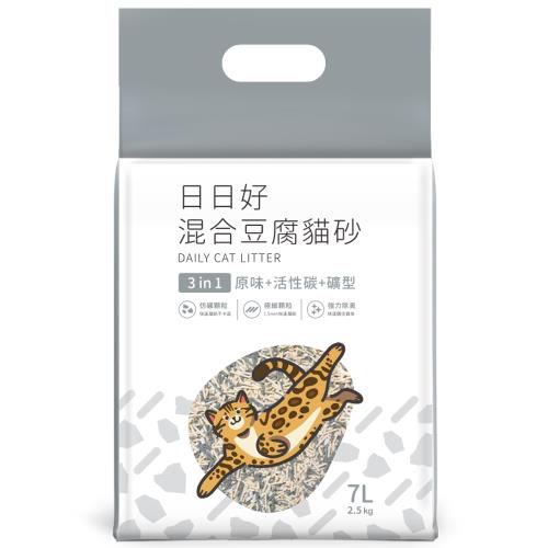 【日日好】混合豆腐貓砂 3in1(原味+活性碳+礦型) 7L×6包