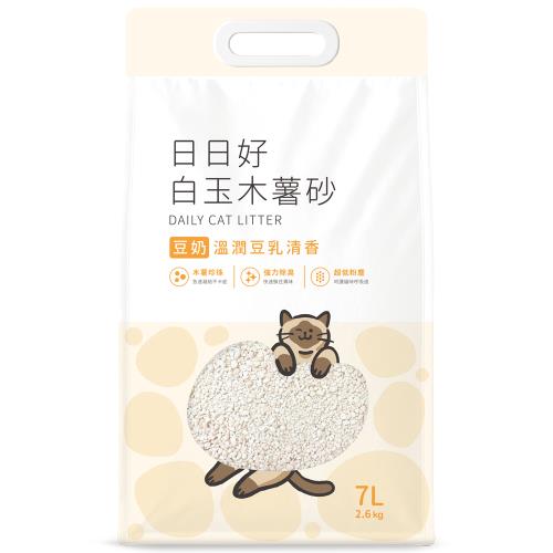 【日日好】白玉木薯貓砂-豆奶 7L×6包