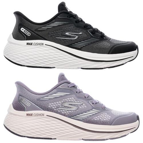 Skechers 慢跑鞋 女鞋 MAX CUSHIONING 黑/紫 129655BKW/129655LIL