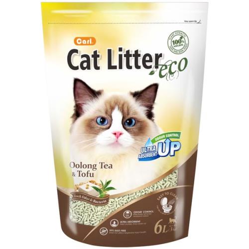 【CARL 卡爾】環保豆腐貓砂 烏龍茶6L × 6包