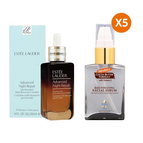 【1+1抗漲配】【Estee Lauder雅詩蘭黛】小棕瓶100ml+美國帕瑪氏金緻抗老逆齡再生精華