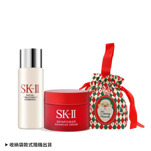 SK-II 經典保養聖誕限量組[青春露(30ml)X1+活膚霜(15g)X1]-聖誕交換禮物