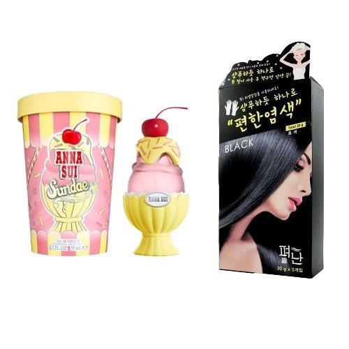 【ORIKS】Pyeonan 白髮專用5分鐘高效便捷染髮霜25入(5入/盒)+ANNA SUI 果漾聖代淡香水50ml(多款任選)