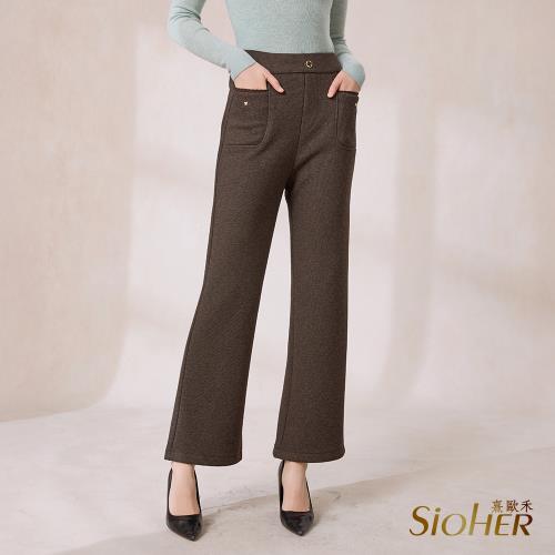 買1送1【SiOHER 熹歐禾】★韓國訂製高磅蓄熱直筒褲(女裝/長褲/保暖褲/休閒褲)