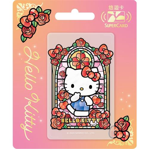 【悠遊卡】三麗鷗彩繪玻璃SUPERCARD悠遊卡-HELLOKITTY-代銷