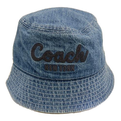 【COACH】字母 LOGO牛仔漁夫帽(深藍)