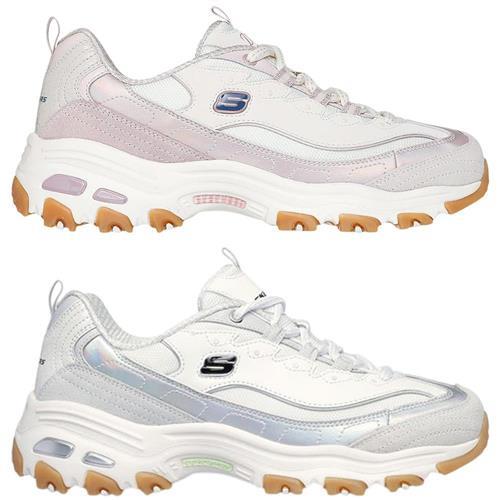 Skechers 休閒鞋 女鞋 老爹鞋 D Lites 白粉/白灰 150556LTPK/150556WGY
