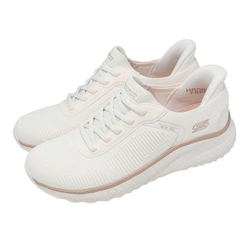 Skechers 休閒鞋 Bobs Squad Chaos Slip-Ins 女鞋 寬楦 白金 117497WWTGD