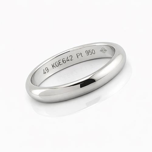 限時急降價 ~~九五成新展示品-Cartier PT950鉑金-1895系列女用經典婚戒49號