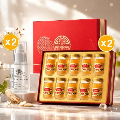 【全效呵護】Nature Tree 全能修護霜50ml-2入組+【華齊堂】 蜂王乳燕窩晶露禮盒2入組