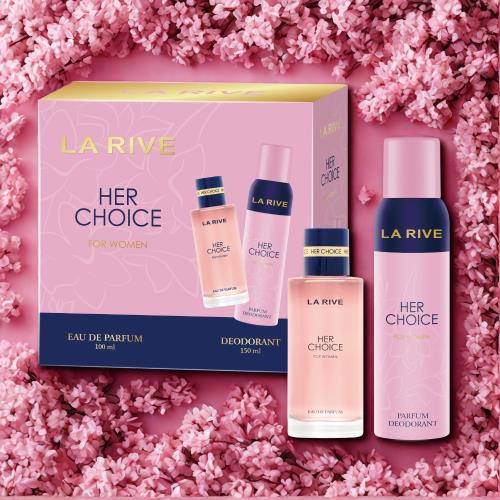 LA RIVE HER CHOICE FOR WOMEN淡香精禮盒(香水100ml+噴霧150ml)
