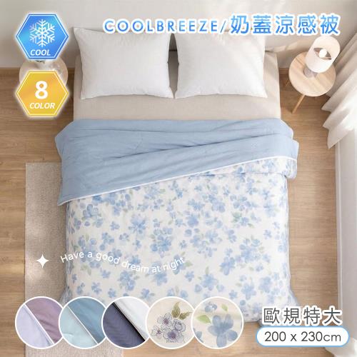BELLE VIE 歐規特大 CoolBreeze 奶蓋綿綿涼感被 (200x230cm 任選) Q-Max涼感紗 薄被 夏被 涼被 四季被